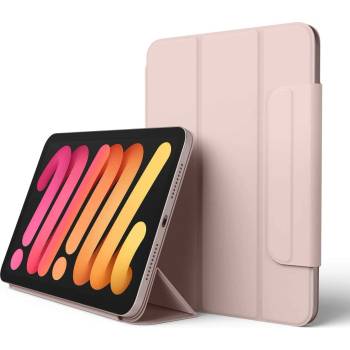 elago Smart Folio Clasp Case - магнитен полиуретанов кейс с поставка за iPad mini 6 (2021) (розов)