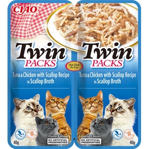 Inaba Foods Ciao Twin tuna & chicken with scallop recipe 80 g