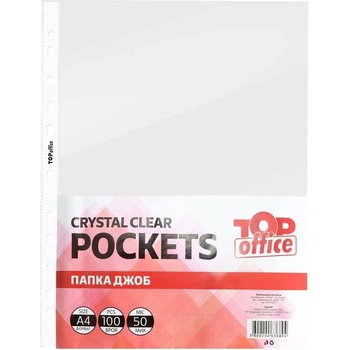 Top Office Джоб за документи, A4, 50 m, кристал, 100 броя (1070160095)