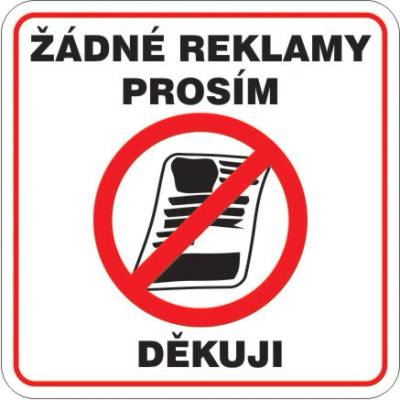 RAFO Samolepka Žádné reklamy11x11 cm