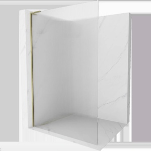 Mexen Kioto L стена за душ Walk-in 70 x 200 см, ивици, златен - 800-070-103-50-09 (800-070-103-50-09)