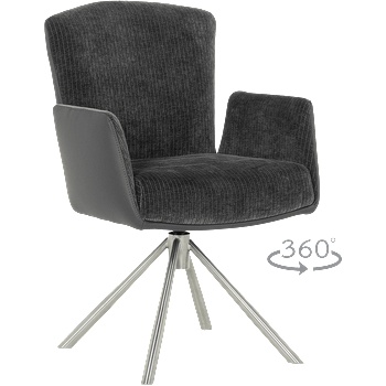 Carmen Трапезен стол sindi - графит (3532272)