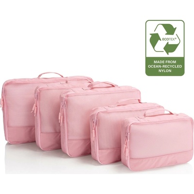 Heys Ecotex Packing Cube 5 Pc Set Pink Sand