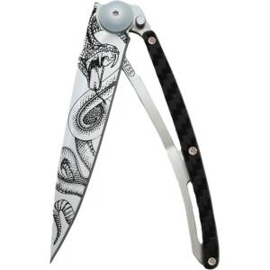 DEEJO 1cc209 tattoo carbon / Ултралеко джобно ножче с дръжка от карбонови влакна (1cc209)