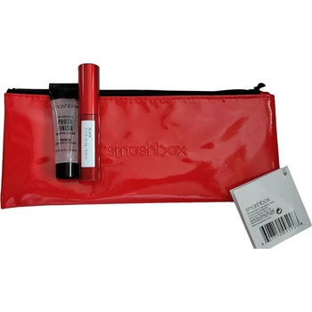 Smashbox Делукс пробен комплект Smashbox: Super Fan Volumizing Mascara Black 5 ml + Photo Finish Smoothing Liquid Primer 71 ml + Textile Makeup Bag Червен