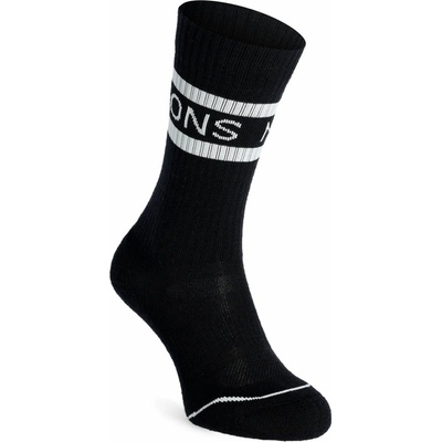 Mons Royale Signature Crew Sock black white
