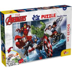 Lisciani Двулицев пъзел Lisciani - Avengers, 60 части (LI99696)