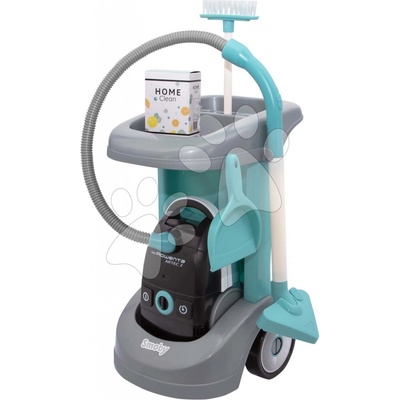 Smoby Úklidový vozík Rowenta Cleaning Trolley s elektronickým vysavačem a 3 doplňky