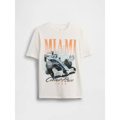 GAP Бебешка тениска с щампа Gap GAP | Byal | Момчешки | XS