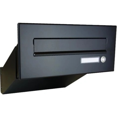 DOLS D-041 ČD-2 RAL9005 - poštová schránka na zamurovanie, s menovkou a zvončekovým tlačidlom, čierna