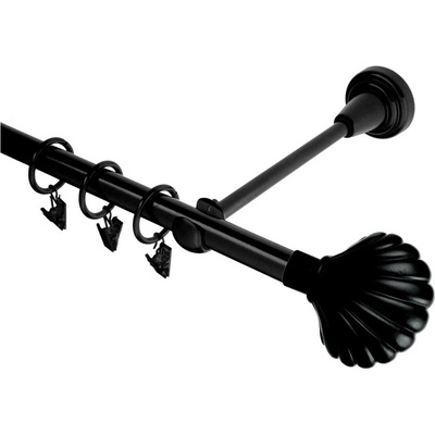 GARNÝŽE-HEBR Garnýž Mušle černá jednoduchá 120 cm