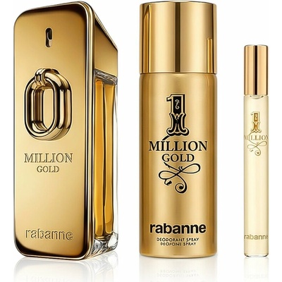 Rabanne Million Gold EDP Intense 100 ml + EDT mini 1 Milion 10 ml + deospray 150 ml man