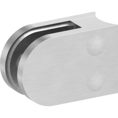 Feldmann 1242-V2A - nerezový držiak skla na rúrku pr. 42,4 mm - model 12, AISI 304 brus, pre nerezové zábradlie