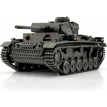 TORRO tank PRO 1/16 RC PzKpfw III provedení L šedá kamufláž - BB Airsoft RTR