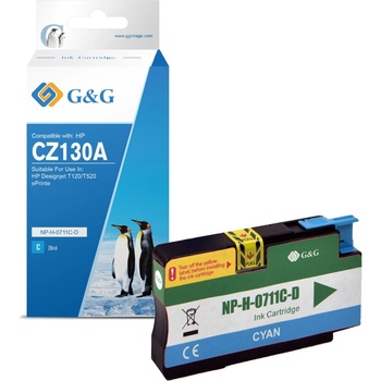 Compatible ГЛАВА ЗА HEWLETT PACKARD Designjet T120/T520 e-Printer series - Cyan - /711C/ - CZ130A - PN NP-H-711C - G&G (NP-H-711C)