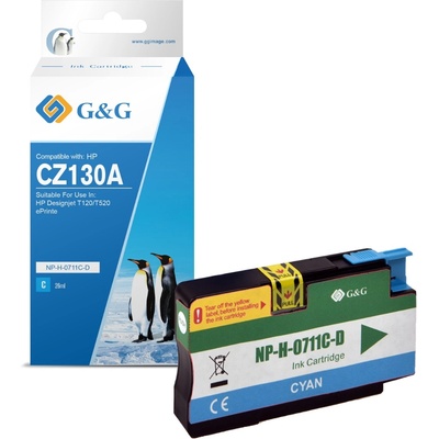 Compatible ГЛАВА ЗА HEWLETT PACKARD Designjet T120/T520 e-Printer series - Cyan - /711C/ - CZ130A - PN NP-H-711C - G&G (NP-H-711C)