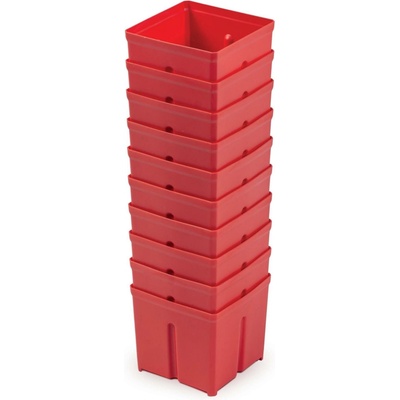 Kistenberg Tager Box Plastový box na nářadí 10,5 x 10,5 x 9,7cm červený 10 ks PPKTBL1111-3020