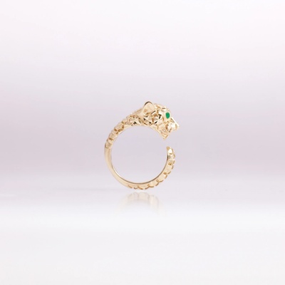 Lillian Vassago zlatý prsten Leopard LLV22 GR071Y