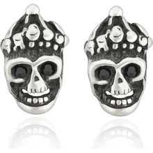 Sam's Artisans náušnice King Ghost Skull chirurgická oceľ INM047