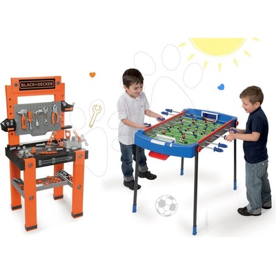 Smoby 360702-2 set pracovná dielňa Black & Decker a futbalový stôl Challenger