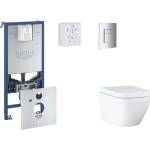 GROHE Rapid SLX - Комплект за монтаж на стена, тоалетна чиния, седалка SoftClose и бутон Skate Cosmopolitan, Triple Vortex, хром SANI11BB2104 (SANI11BB2104)