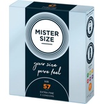 MISTER SIZE - тънък презерватив - 57мм - 3 броя - desirel