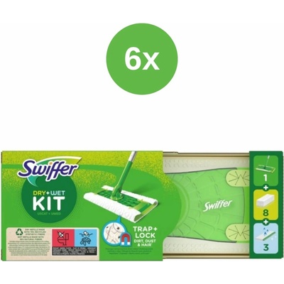 Swiffer 1 Podlahový Mop + 8 Suchých + 3 Mokré Utierky