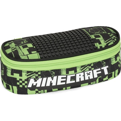 Panini Овален ученически несесер Panini Minecraft - Pixels Green (70388)
