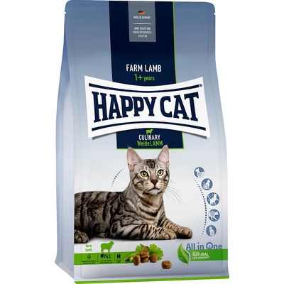 Happy Cat 1, 3кг агнешко Adult Culinary Happy Cat суха храна за котки