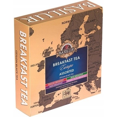 Basilur BREAKFAST TEA EUROPE sada čajů 4 příchutě 40 sáčků