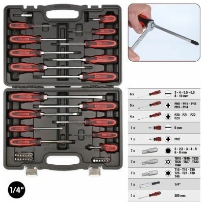 Ks Tools - Sada skrutkovačov a bitov ERGOTORQUEplus 39ks 159.0100