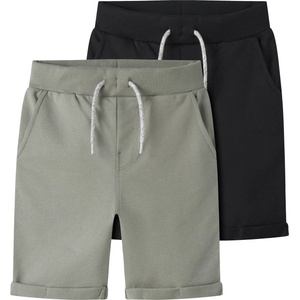 NAME IT Детски къси панталони Name it Kid's Vermo Long Shorts 2-Pack Shorts - Shadow / Black - размер 122 (EU) (701-4714-0216)