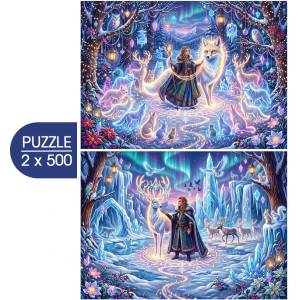 Bluebird Puzzle - Puzzle 2x500 Snow and Enchantment - 500 piese