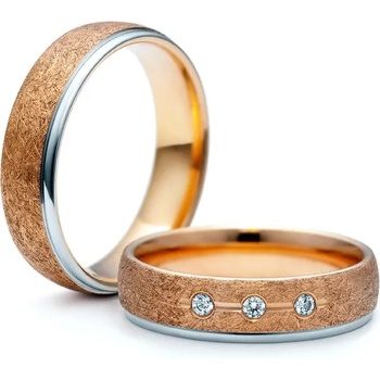 Image 1 of SAVICKI Сватбени халки: двуцветно злато, кръгли. 5 мм