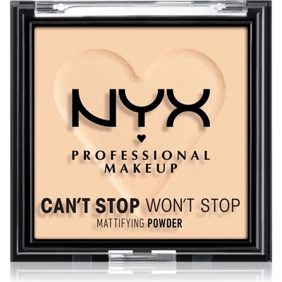 NYX Professional Makeup Can't Stop Won't Stop Mattifying Powder matující pudr 02 Light 6 g