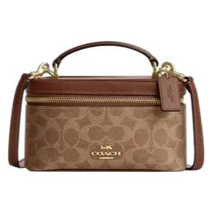 Coach Дамска чанта Coach Rainer Crossbody 18 In Signature Canvas, Светлокафява (CE023-KHAKIMONOGRAM)