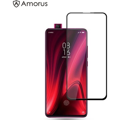 Удароустойчив стъклен протектор за екран марка AMORUS за Xiaomi Mi 9T - с черна рамка