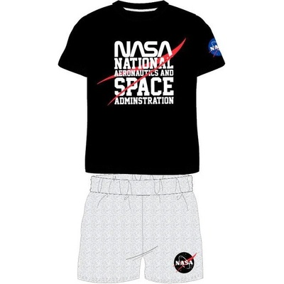 NASA pánske s krátkym rukávom čierna