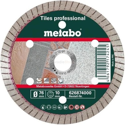 Metabo Diamantový rezací kotúč 76 x 10,0 mm 626874000