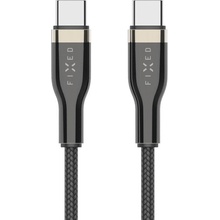 Fixed FIXDB-CC12-BK opletený nabíjací a dátový, PD 100W USB-C/USB-C na iPhone/iPad/MacBook/AirPods, 1,2m, černý