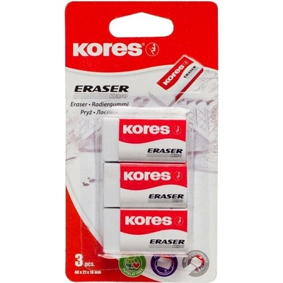 KORES KE30 40 x 21 x 10 mm, bílá - balení 3 ks – Sleviste.cz