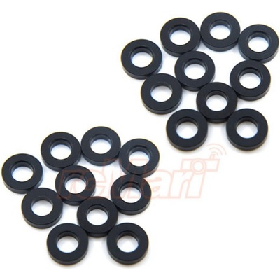 Yeah Racing Hliníkové podložky M3 1.5 mm 20 kusů černé