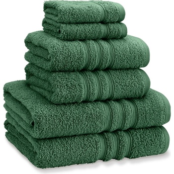 Image 1 of Catherine Lansfield Хавлиена кърпа Catherine Lansfield Zero Twist Cotton 6 Piece Towel Bale Set - Dark Green