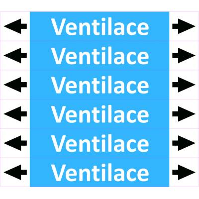 Grafiko | Ventilace - dle ISO 20560 - Materiál Samolepící PVC folie, Rozměr aršík 6 ks 52x300 mm