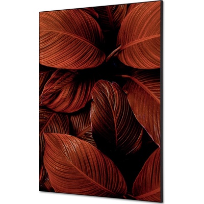 Jansen Display Textilní dekorace na zeď A1 Listy rostlin Červená, 594 x 841 mm
