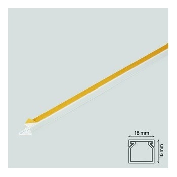 Canalux Žľab so samolepiacou páskou 16 x 16 mm biely