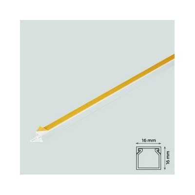 Canalux Žľab so samolepiacou páskou 16 x 16 mm biely