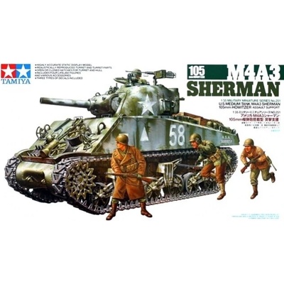 Tamiya M4 A3 Sherman 105mm Howitzer 1:35