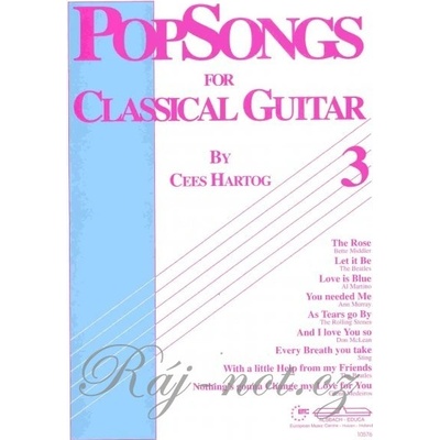 POPSONGS 3 for Classical Guitar by Cees Hartog