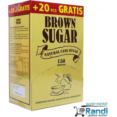 Кафява захар в пакетчета Brown Sugar 150бр. х4гр